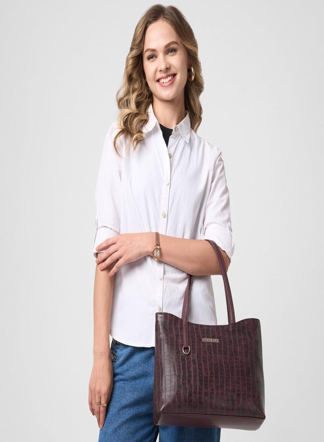 كابريس حقيبة كابريس تيسا متوسطة الحجم للنساء | تصميم أنيق ومتين ومتعدد الجيوب للعمل والسفر والتسوق | سعة كبيرة، أحزمة مريحة، مثالية للأجهزة اللوحية والأغراض الأساسية (لون أحمر كرزي) - Image 2